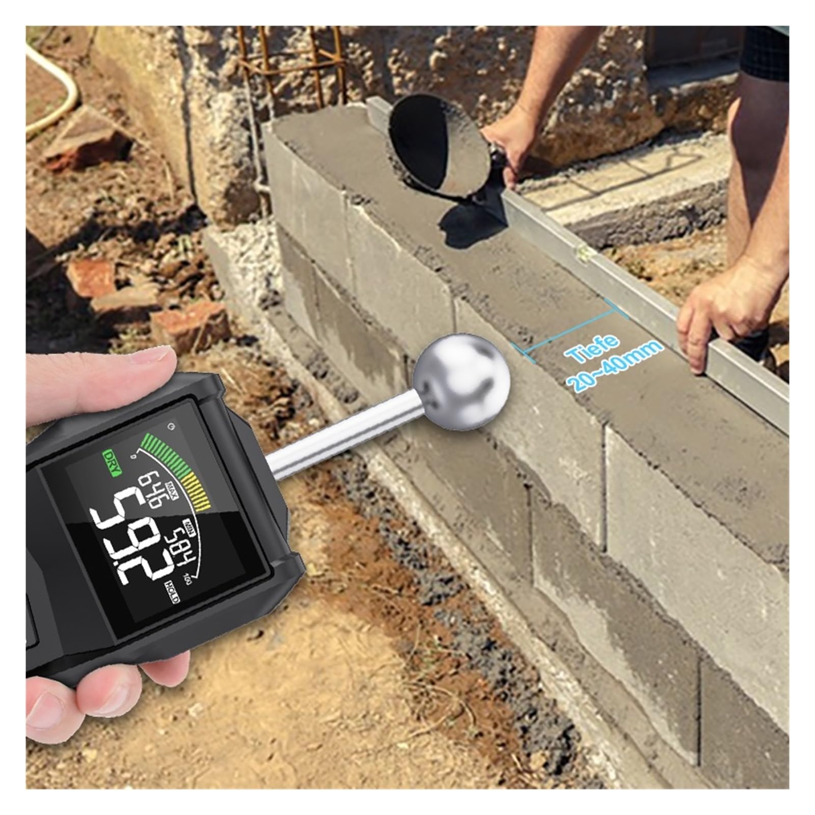 Misuratore di umidità del Legno Digitale Schermo LCD Igrometro Rilevatore legname Senza Contatto Allarme Tester Piccolo Errore