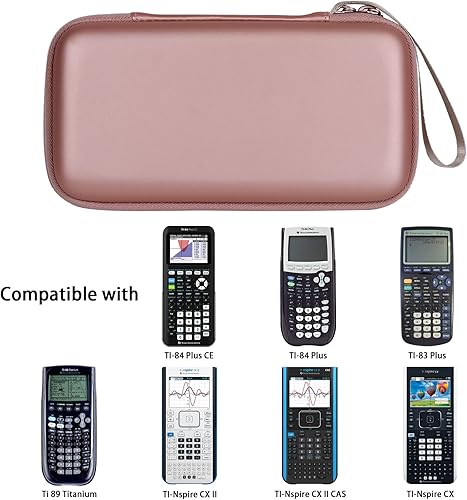Vista 2 de co2CREA Estuche de transporte para calculadoras Texas Instruments TI-84 Plus CE Python Enhanced/TI-84/TI-Nspire CX II CAS/TI-Nspire CX II/TI-83