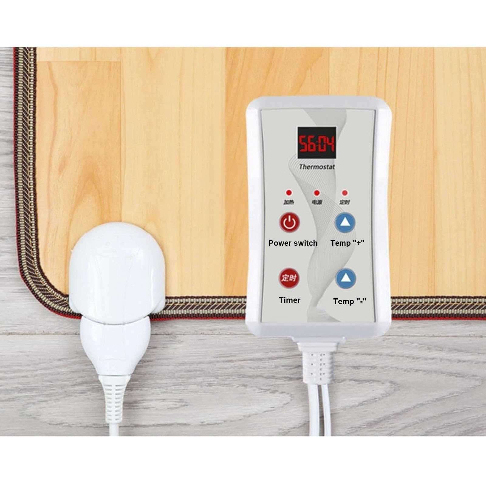 Tappeto riscaldato sotto il tappeto, coperta riscaldante for i piedi del soggiorno, tappetino elettrico riscaldante con termostato, scaldapiedi riscaldati(100 * 150cm)