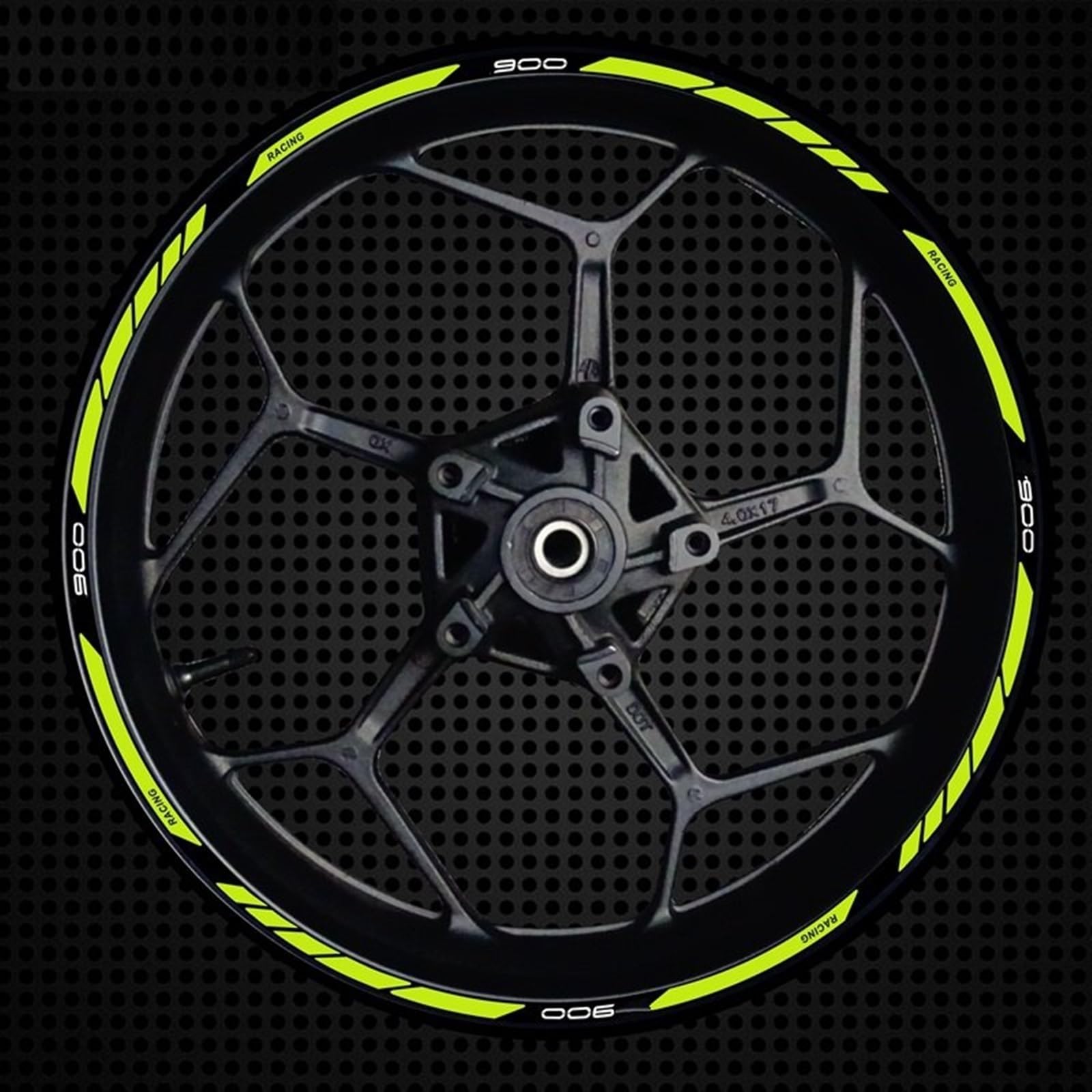 Motorcycle Wheel Sticker Inner Rim Reflective Protection Decal Decorative Film for Kawasaki Z900 Decorative(Color5)
