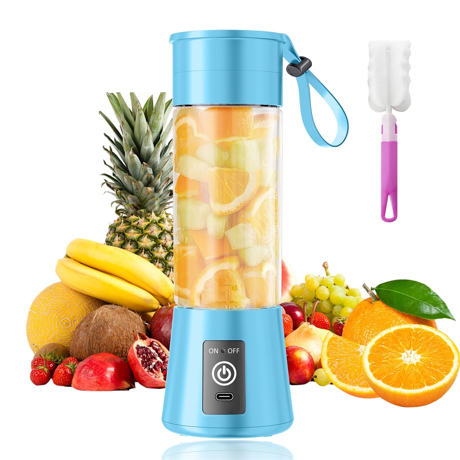 Cordless Personal Size Portable Blender - 380Ml Blender Smoothies and Shakes, BPA Free Traveling Juice Cup with Powerful Blending, Freshly Squeezed in Sports/Travel/Home-image-25