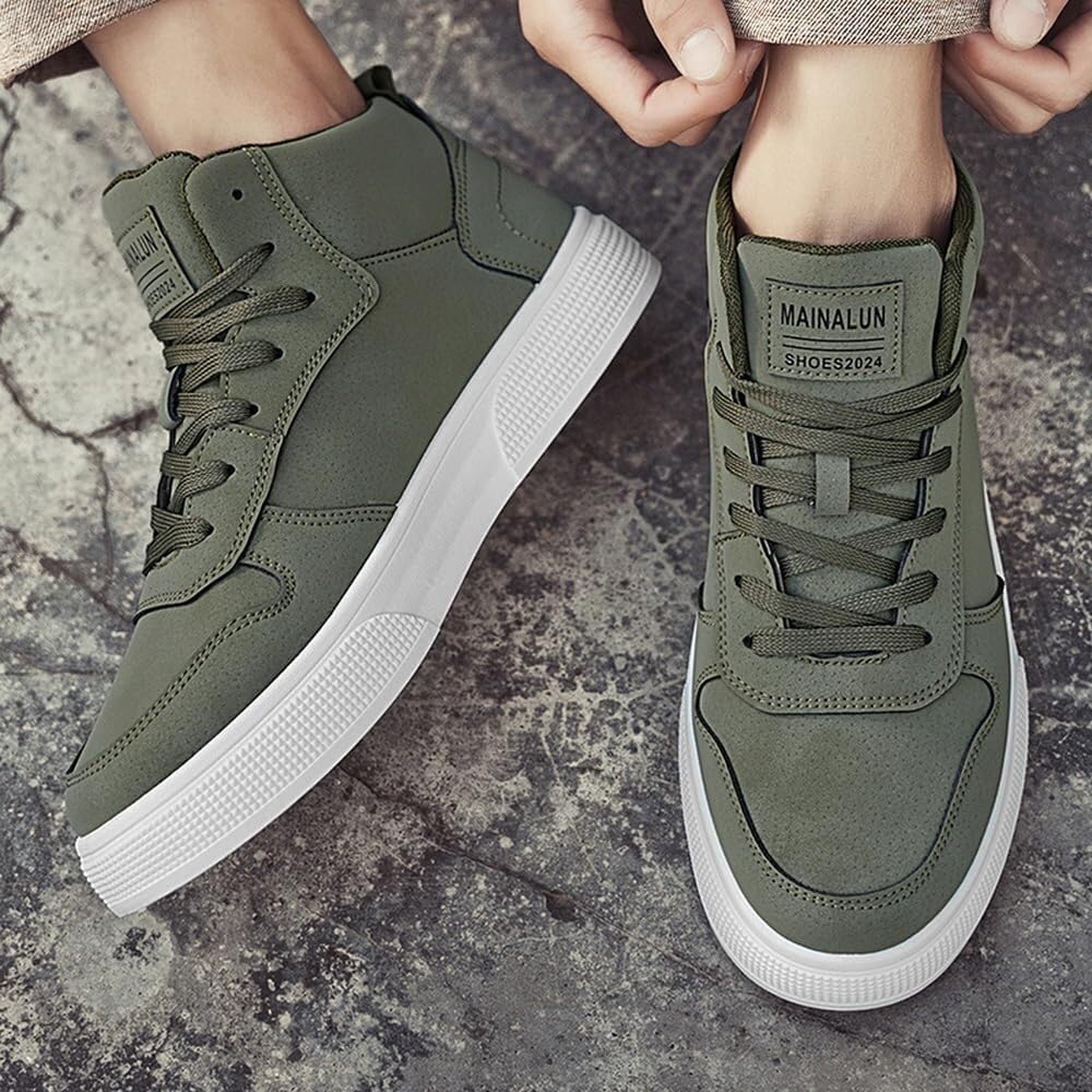 Sneakers Alte da Uomo in Taglie Grandi. Resistenti, Antiscivolo ed Eleganti. Ideali for Camminare e for Il Tempo Libero.