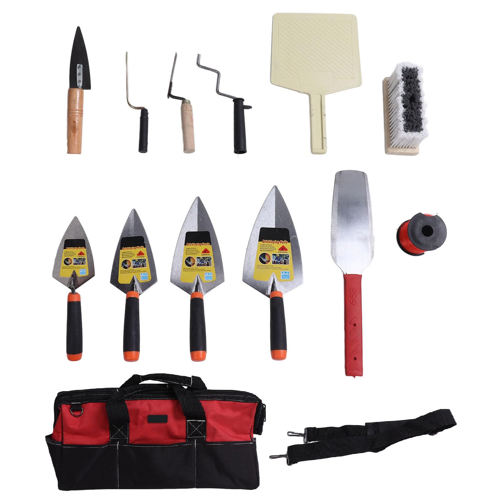 Syrisora Set di coltelli stucco in acciaio inox di varie dimensioni, raschietto per calcestruzzo, strumenti manuali per l'applicazione di pareti a secco