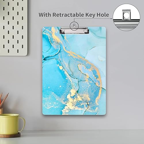 Miniatura 5 de Portapapeles de moda, portapapeles decorativos con bonito patrón, bloc de palabras de madera de diseño personalizado con clip de metal de perfil