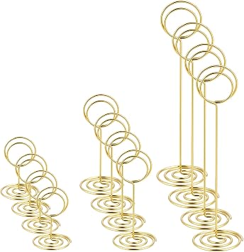 Ptwola 36PCS Table Number Holders 3 Size Place Card Holder Wire Picture Photo Table Sign Stand Name Numbers Menu Memo Note Clips for Centerpieces Wedding Anniversary Reception Birthday Party