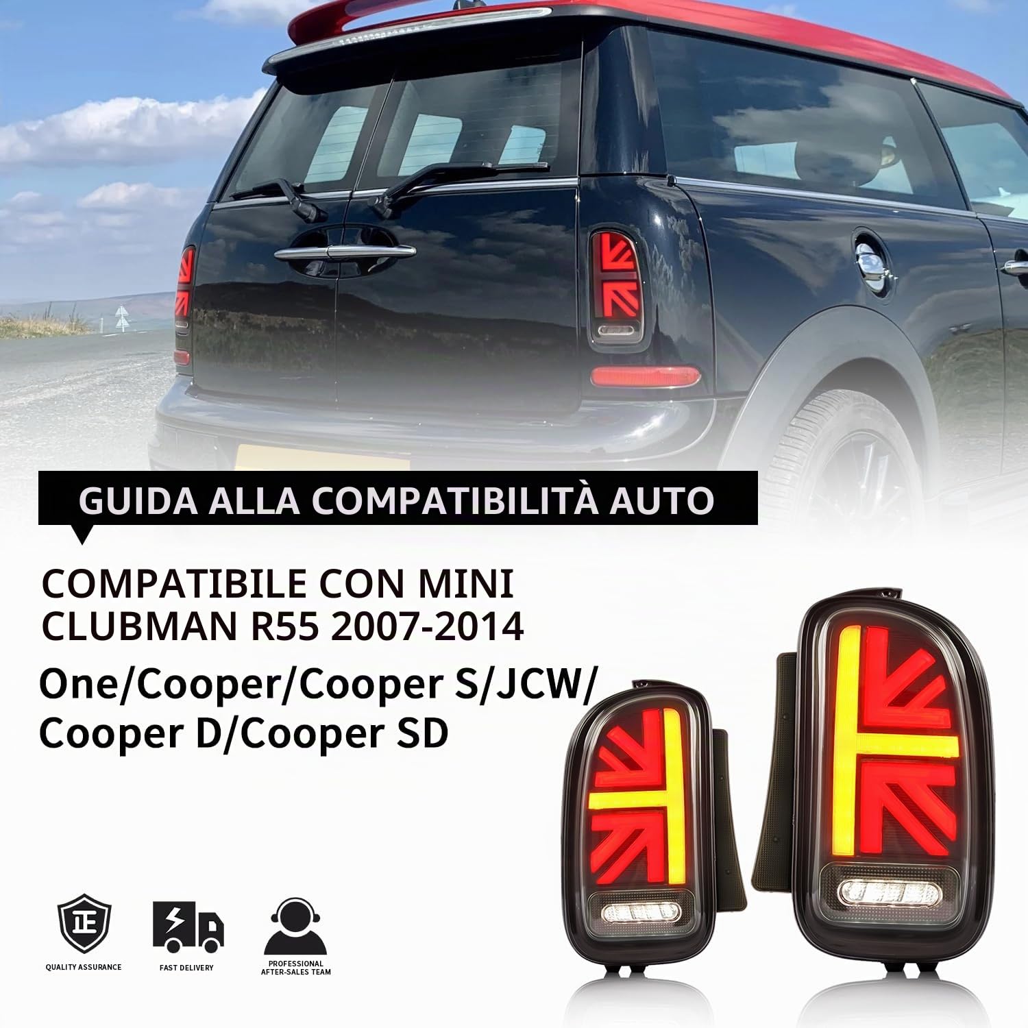 Archaic LED Luci posteriori per Mini Clubman/Clubvan R55 2007-2014