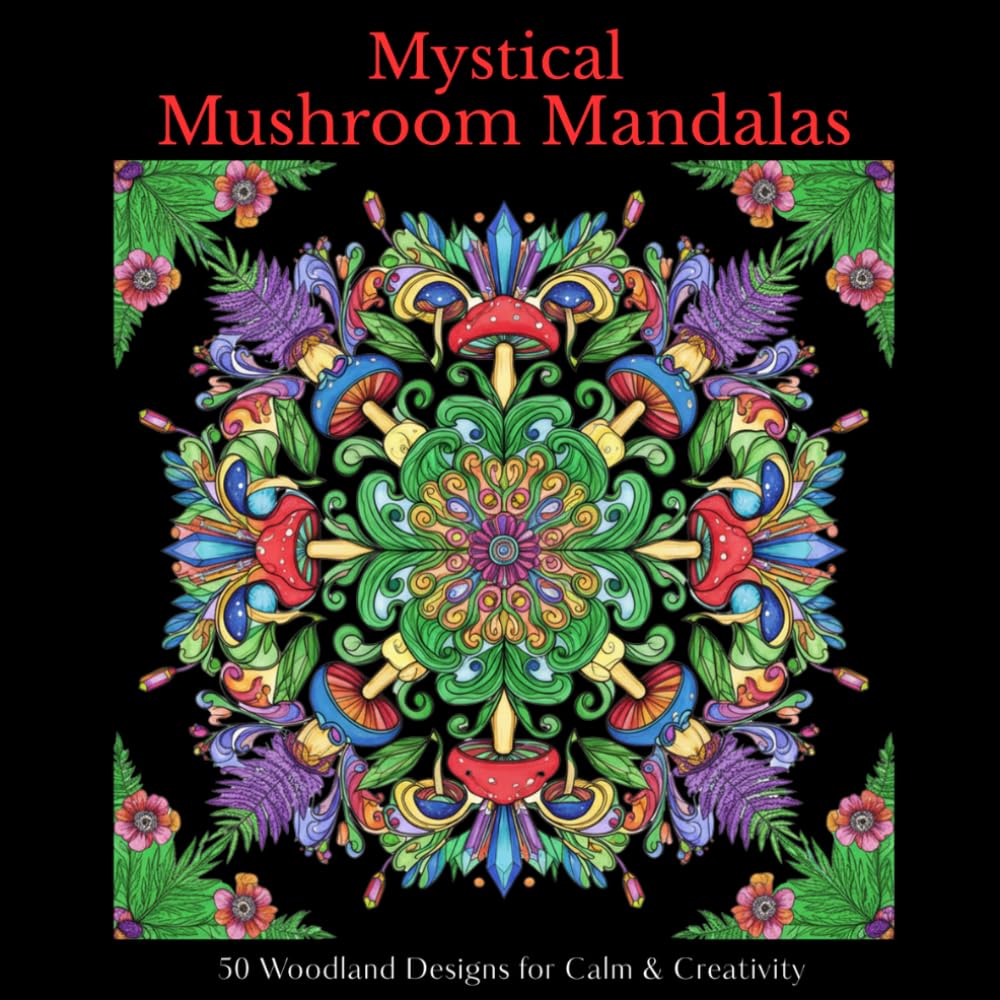 Mystical Mushroom Mandalas: 50 Woodland Designs for Calm & Creativity (The Forest Mandala Series)