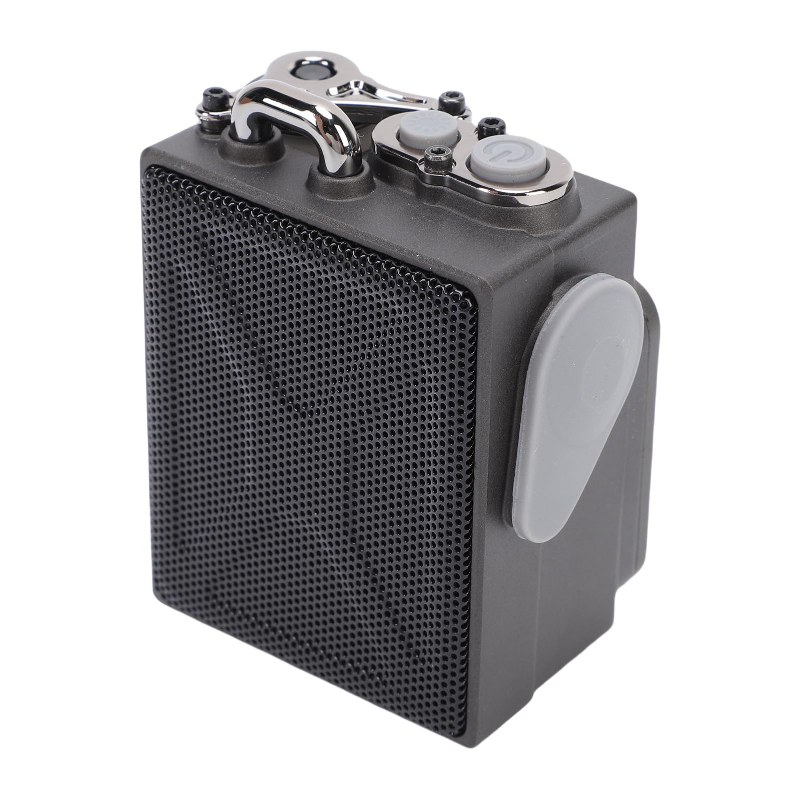 Altoparlante Bluetooth in Metallo con Schermo HD, Portatile | Altoparlante da viaggio robusto con gancio a fibbia per feste, spiaggia, casa, campeggio, escursionismo, batteria da 1200 mAh