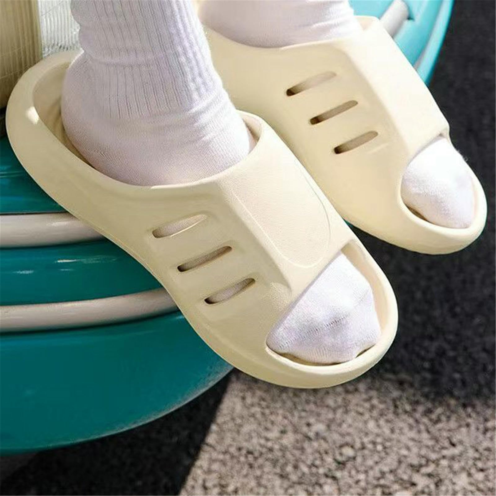 Claquette Hommes Slippées De Merde Et Sandales pour Femmes Couples Toppons Chaussures Plage-noir-38-39 Longueur La Chaussure 255 Mm