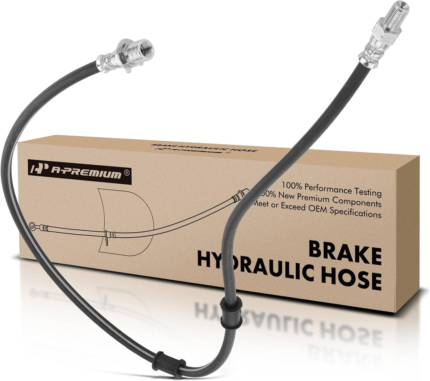 A-Premium Front Side Brake Hydraulic Hose Compatible with International Harvester Models - 3400, 3600, 3700, 3800, 4600, 4700, 4800, 4900, 7100, 1452SC, 1652SC, 3000FE, 3900FC, 4600LP, 4700LP