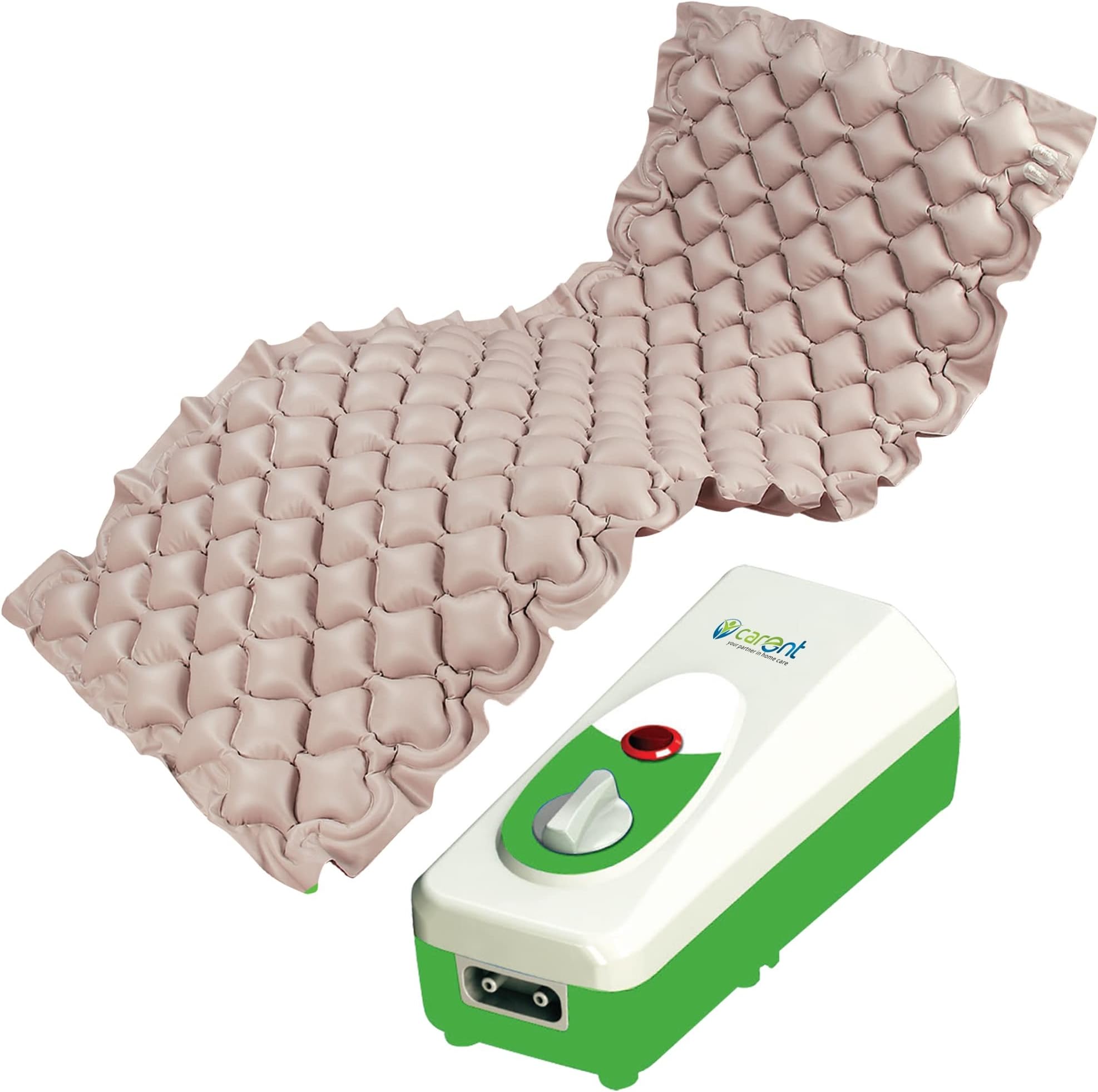 Carent Anti-Decubitus Anti-Bedsore Bubble Air Mattress(220 * 90 * 7CM) with Alternating Pressure Pump (12 Minute Cycle)-QDC303