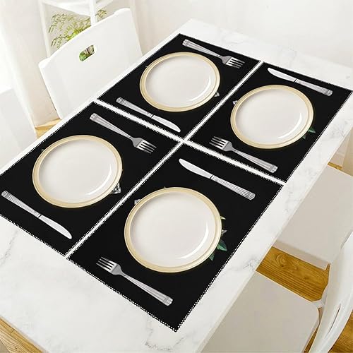 Miniatura 5 de Crosss Rose Placemats Set of 6 Resistant Table Mats Washable Place Mats for Dinner Party Table Decoration