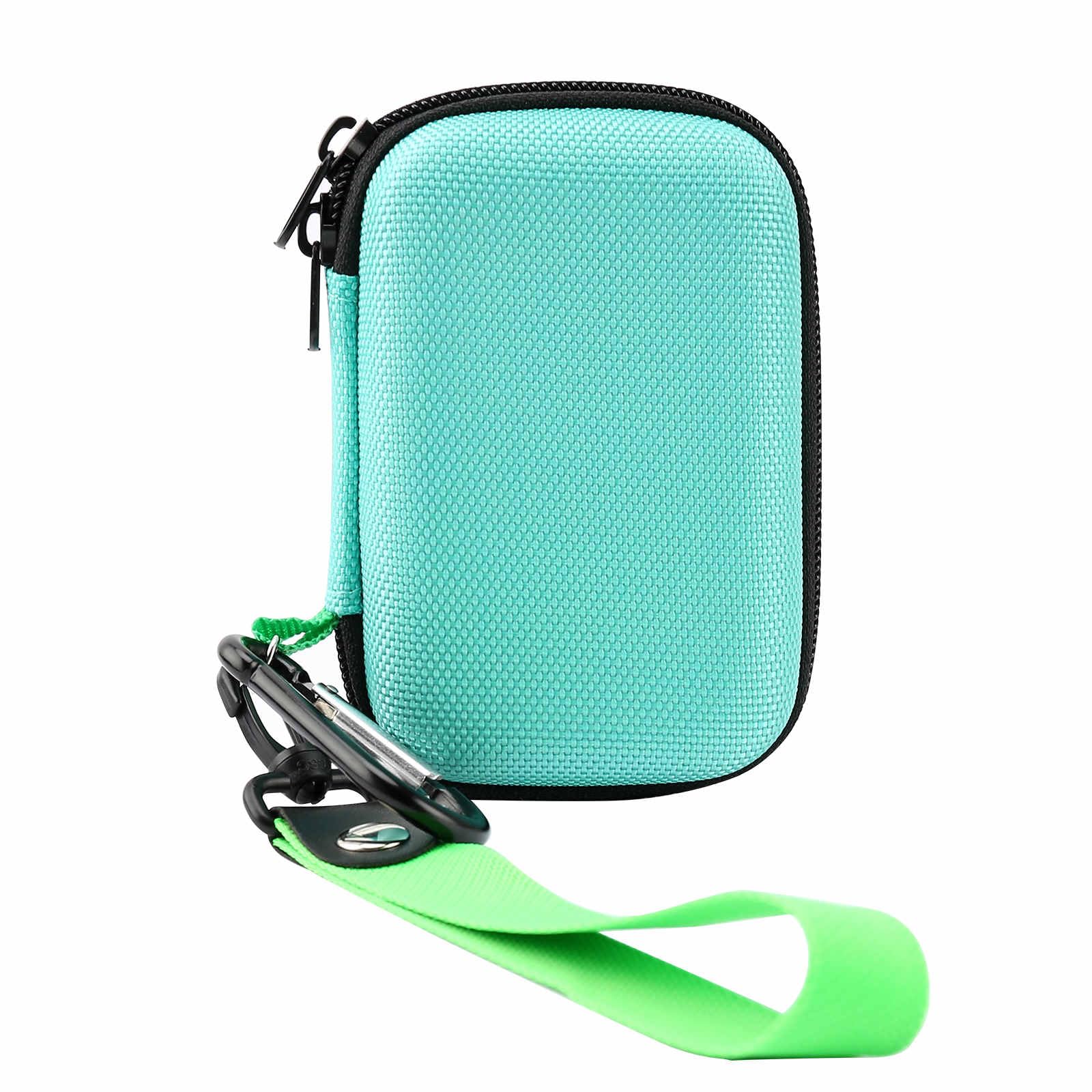 FboxBK Mini Universal Portable Battery Charger Case, Hard Accessories Pouch Cover, Carrying Case for Battery Tank Holder (Tahiti Blue)