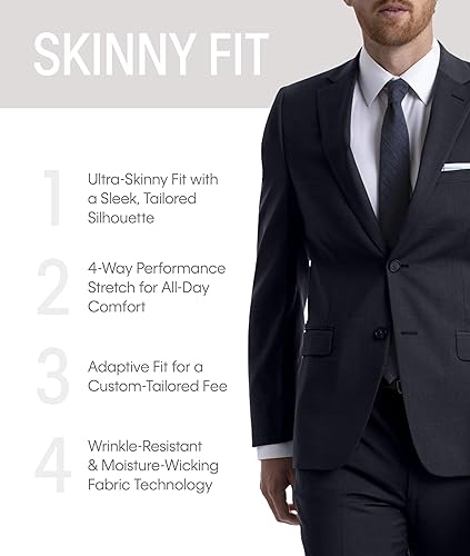 Miniatura 3 de Calvin Klein Traje elástico ajustado para hombre por separado, selección de tallas de chaqueta y pantalón personalizado