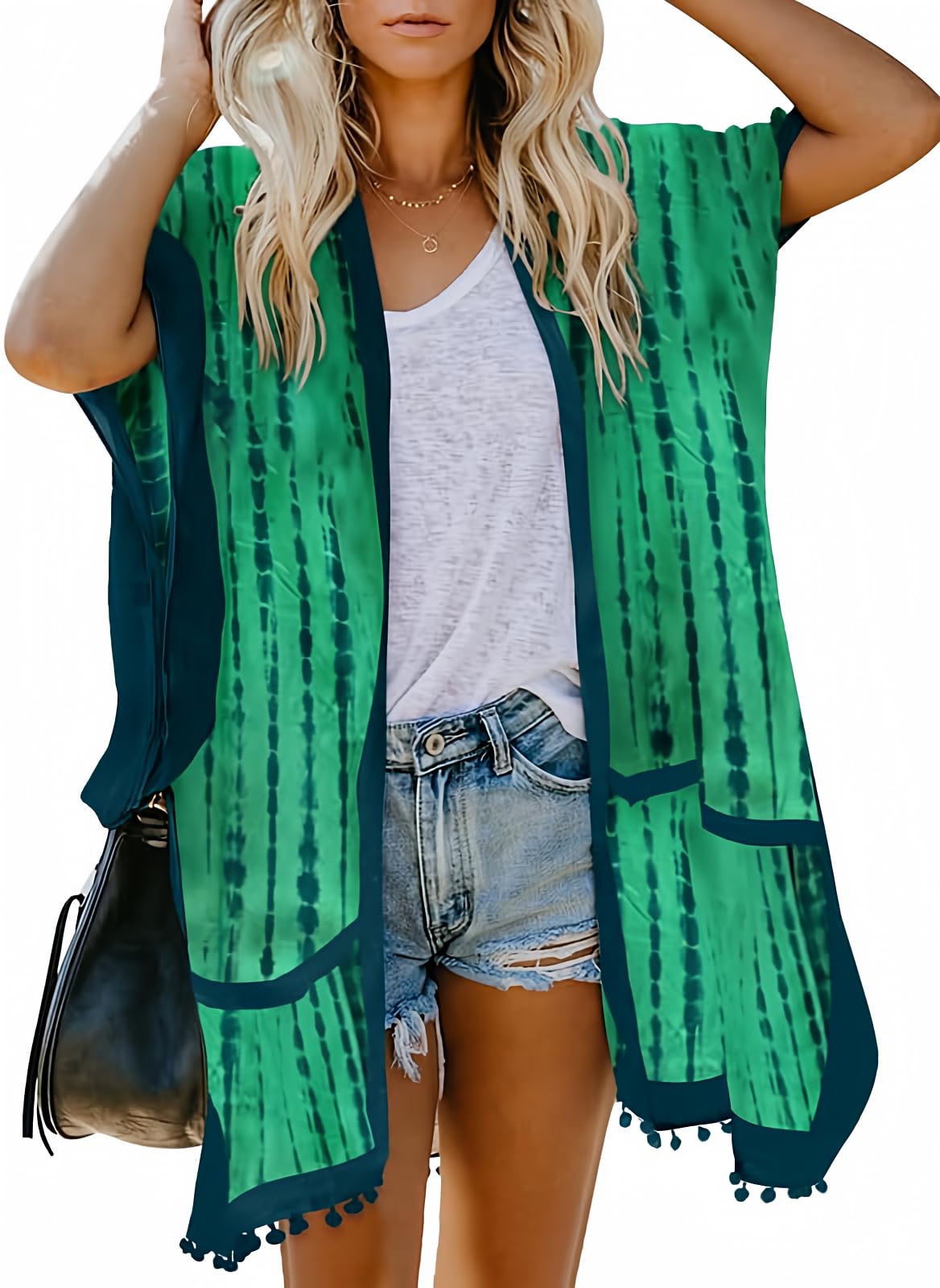 Dokotoo Womens 2025 Summer Beach Hawaiian Vacation Long Kimono Cardigans Swimsuits Cover ups