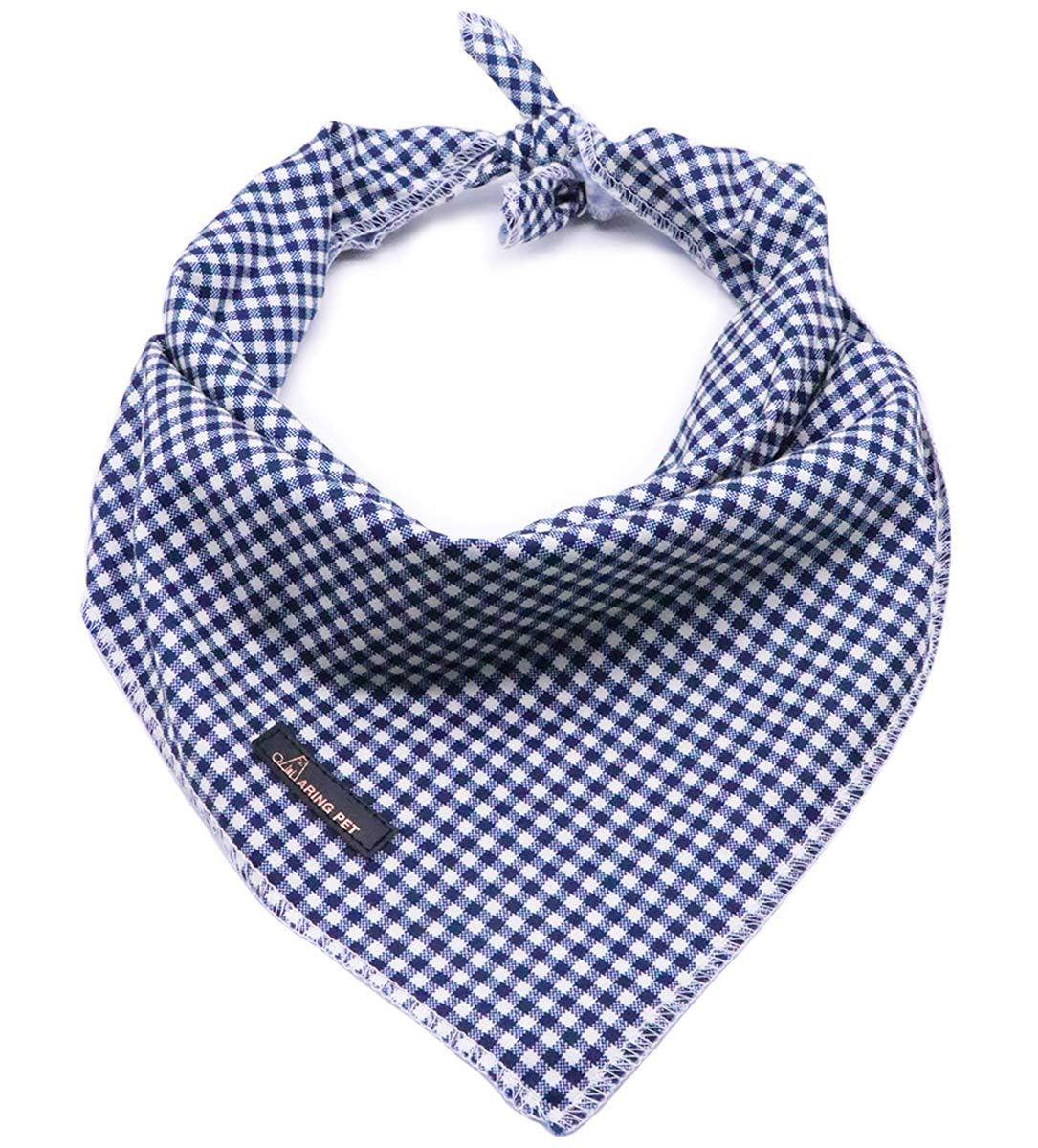 ARING PET Bandana per Cani, Bandane a Quadri in Cotone, Collare Triangolare per Cani di Piccola e Grande Taglia e Gatti