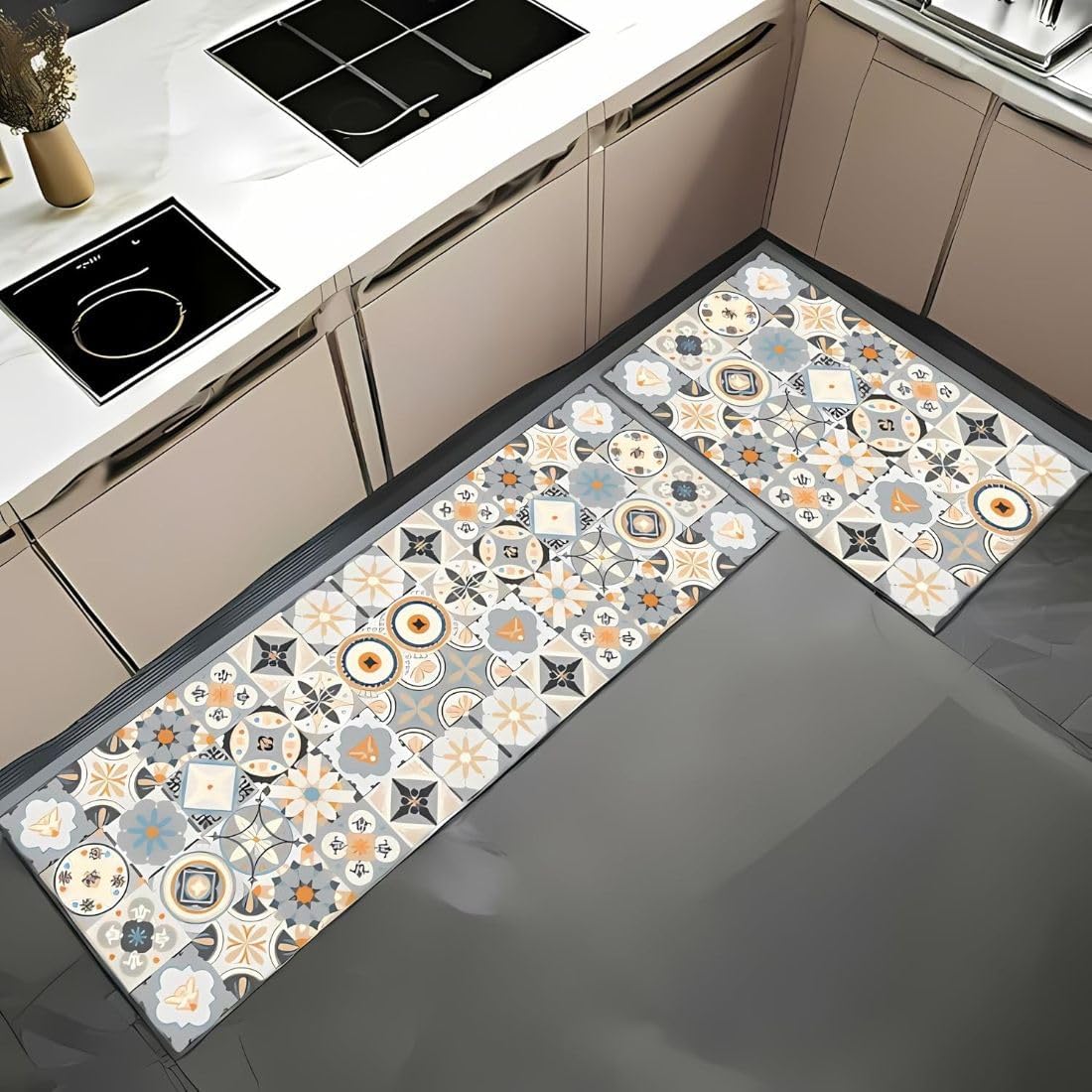 LADILA 2 Piece Kitchen Mats, Waterproof Memory Foam Kitchen Rugs, Standing Desk Mat Floor Mats, Comfort Runner Rug Carpets for Kitchen Floor, Waterproof Comfort Standing Mat (D - 14) — Amazon image 11