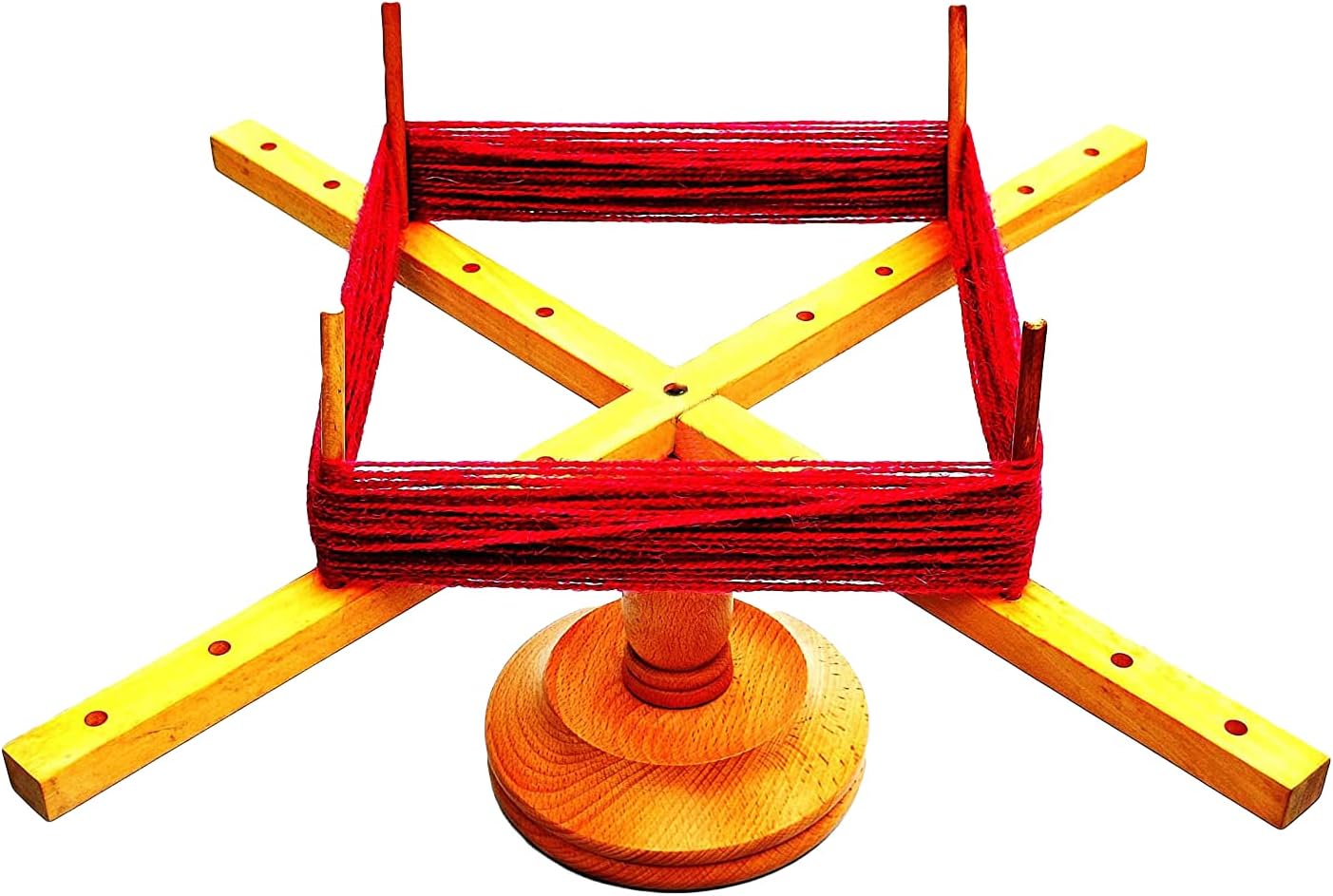 Wooden Yarn Winder for Wool Knitting Amish Style Adorable Yarn Winder Handcrafted Knitting Weave Yarn Craft Gift for Elders by A.F. Luxury Handicraft