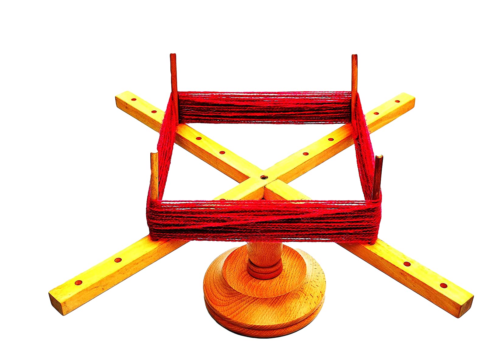 Enrouleur de fil en bois A.F. Luxury, bobineur artisanal style amish haut de gamme