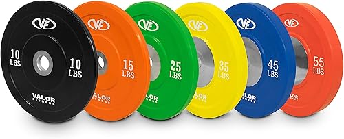 Miniatura 4 de Valor Fitness BPX - Placas de goma para levantamiento de pesas olímpico, entrenamiento cruzado y entrenamiento de fuerza y acondicionamiento