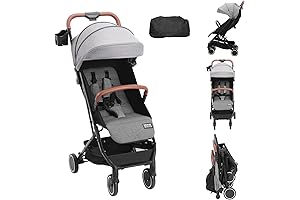 VEVOR Baby Stroller Lightweight, Adjustable Footrest and One-Click Folding