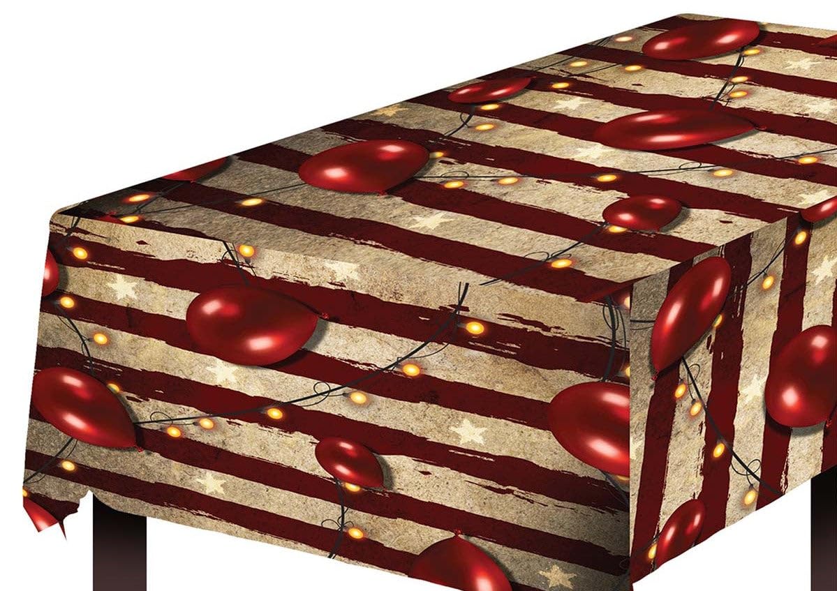FIESTAS GUIRCA | Multicolour Clown Tablecloth (53.9x107.9 in) - Table Decoration for Spooky Halloween Parties - Ideal for Frightening Celebrations - Multicolour