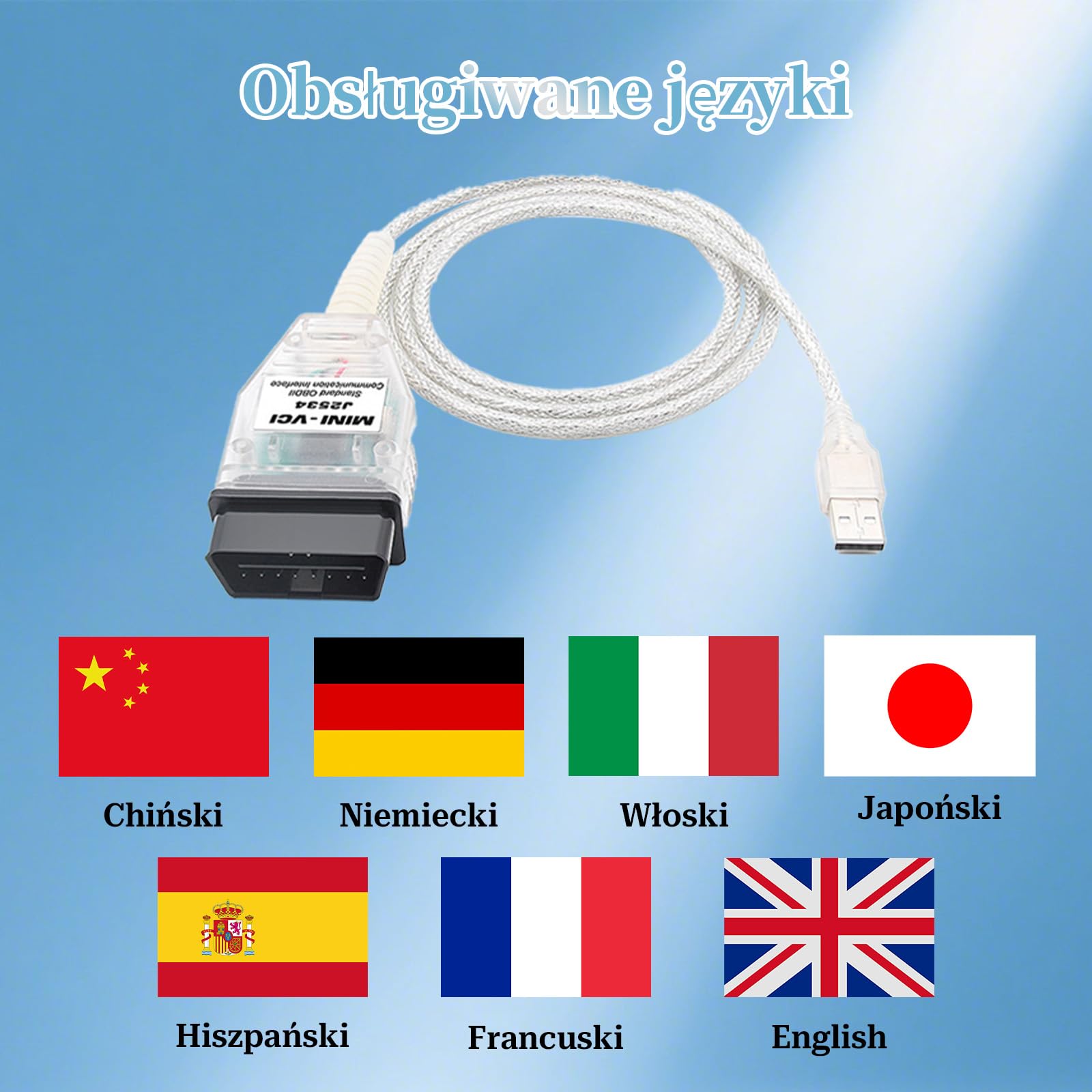 Cable Mini VCI J2534 para Toyota Techstream-Última Versión V18.00.008,Cable de Diagnóstico y Reprogramación OBD2 a USB Compatible con Vehículos Toyota,Lexus,Scion, Funciona con Windows XP/7/10