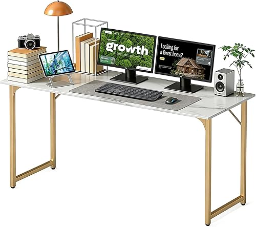 Miniatura 36 de BestOffice Escritorio para computadora, escritorio de oficina en casa, estilo moderno y simple para oficina en casa, estudio y escritura (negro, 39