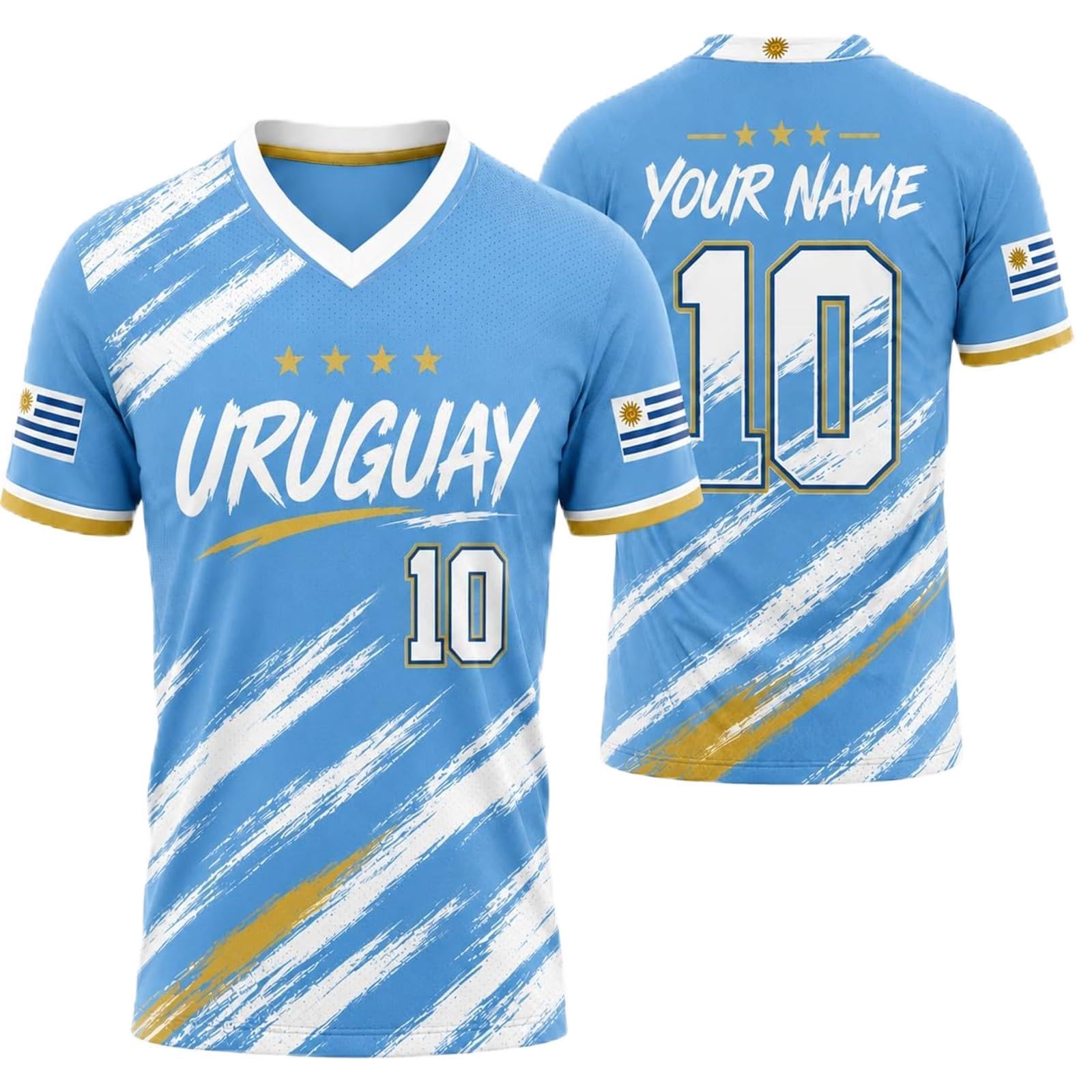 Personalised Name Number Football Shirt 2026 Men Women Youth (Uruguay)