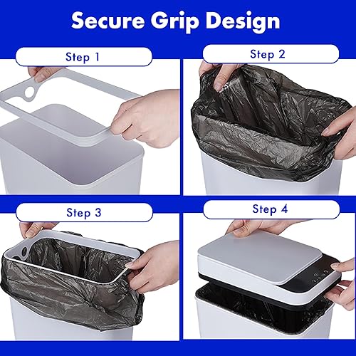 Miniatura 8 de Possolutions - Bote de basura automático de 2.3 galones con tapa, papelera inteligente compacta con sensor de movimiento, basura sin contacto para