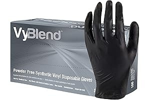 Adenna VINYL POWDERFREE DISPOSABLE GLOVES BLACK XL 10/100: The Essential Disposable Gloves...