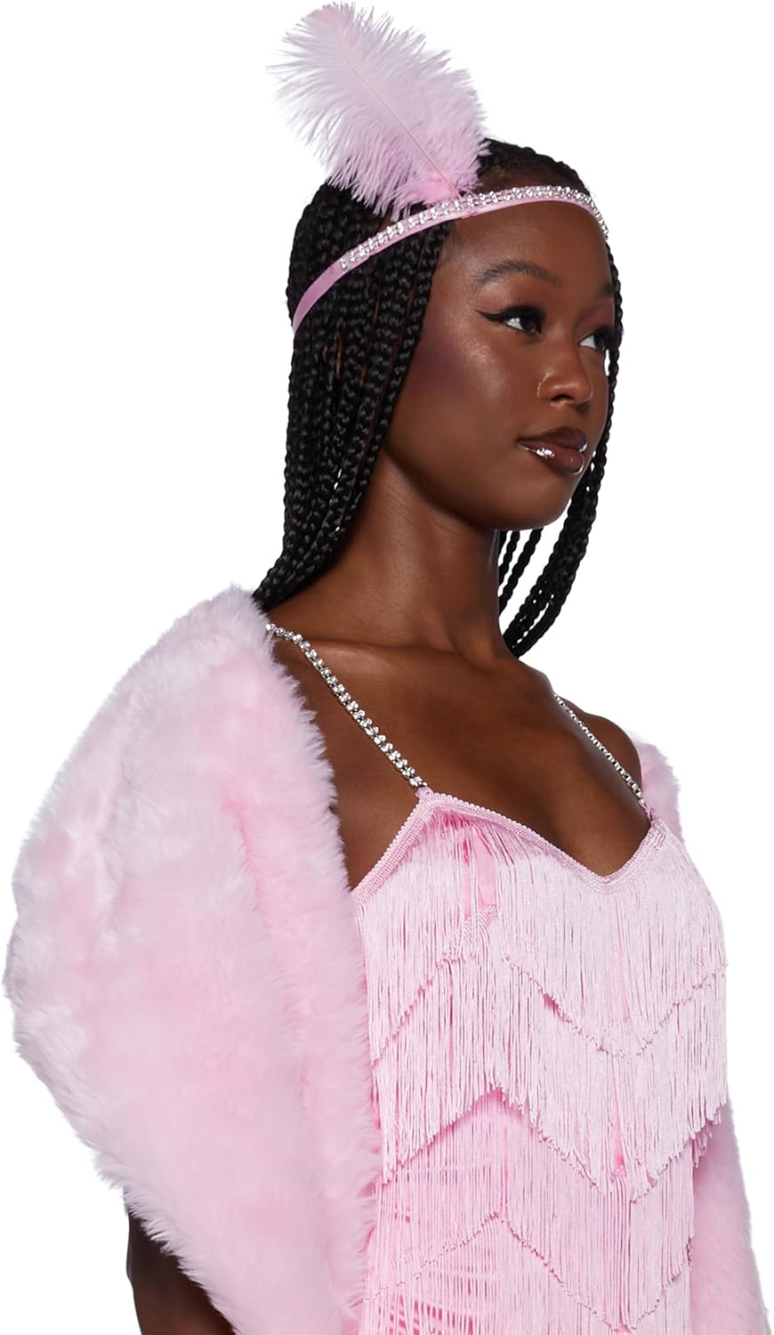 Dolls Kill Vintage Flapper Costume - Roaring 20s Pink Dress Outfit by Trickz N' Treatz