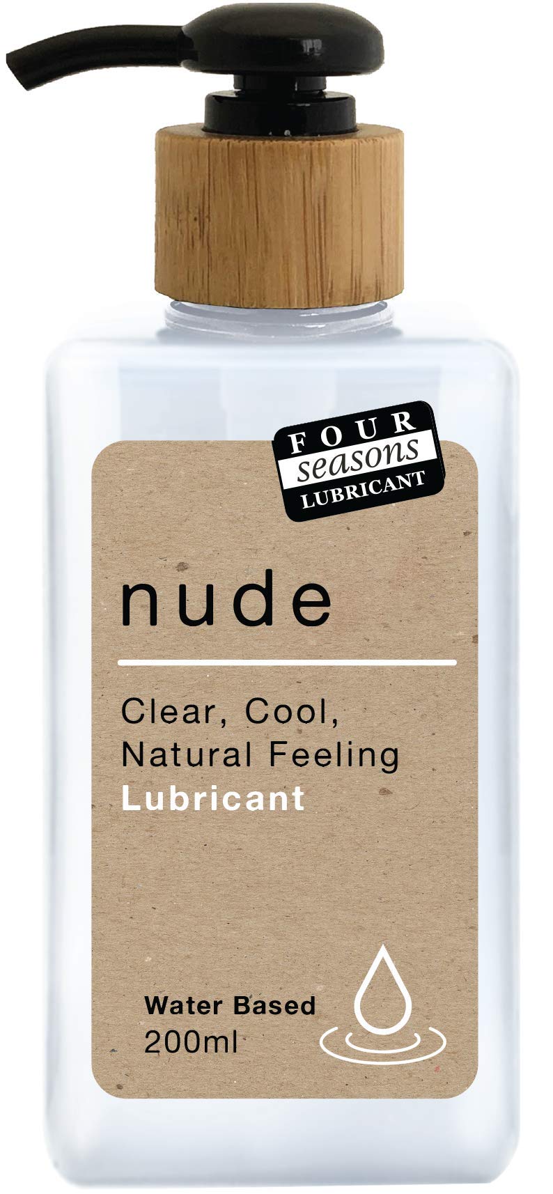 Four Seasons Nude Water Based Lubricant, 200 milliliters