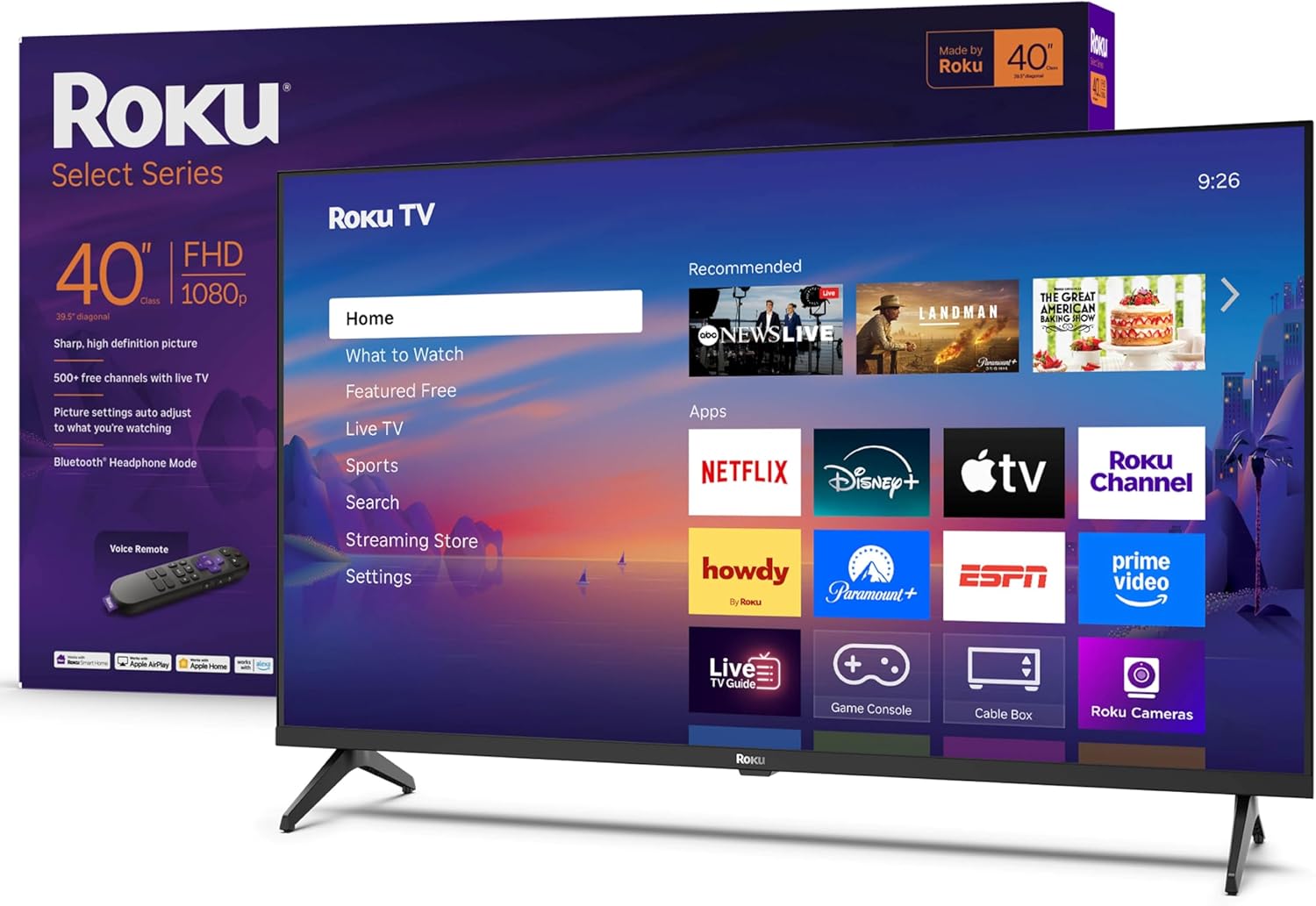 Roku Smart TV 2025 – 40-Inch Select Series, 1080p...