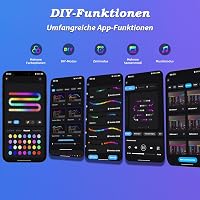 Lichaser 40m RGB LED szalag kültéri vízálló Bluetooth és RF távirányítóval 5