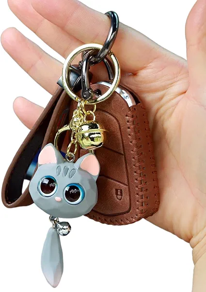 MaPctSy Cute Cat Keychain for Car Interior Accessories, Mirror Decor