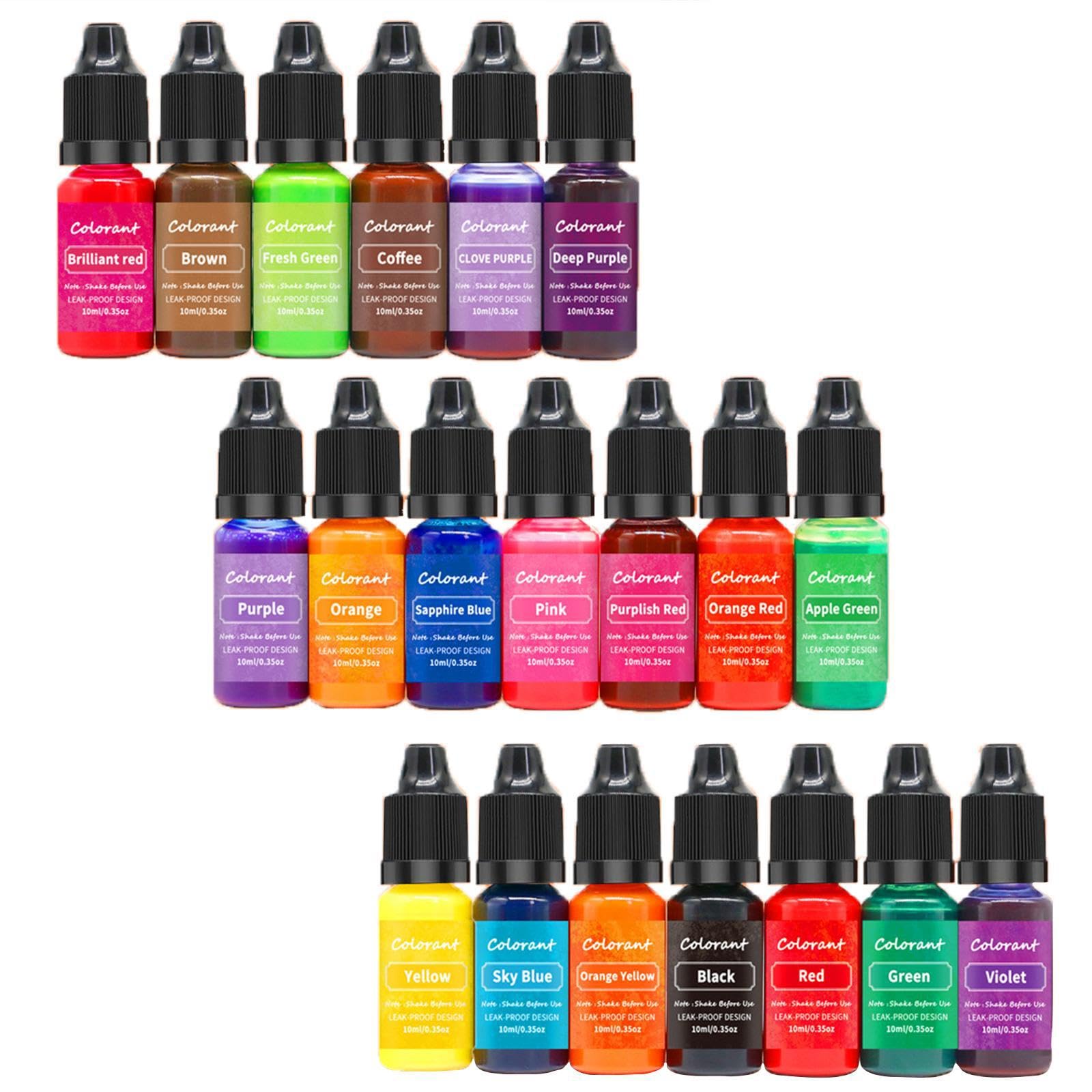 Tinte concentrado para velas con 20 colores líquidos vibrantes de diseño cónico para manualidades