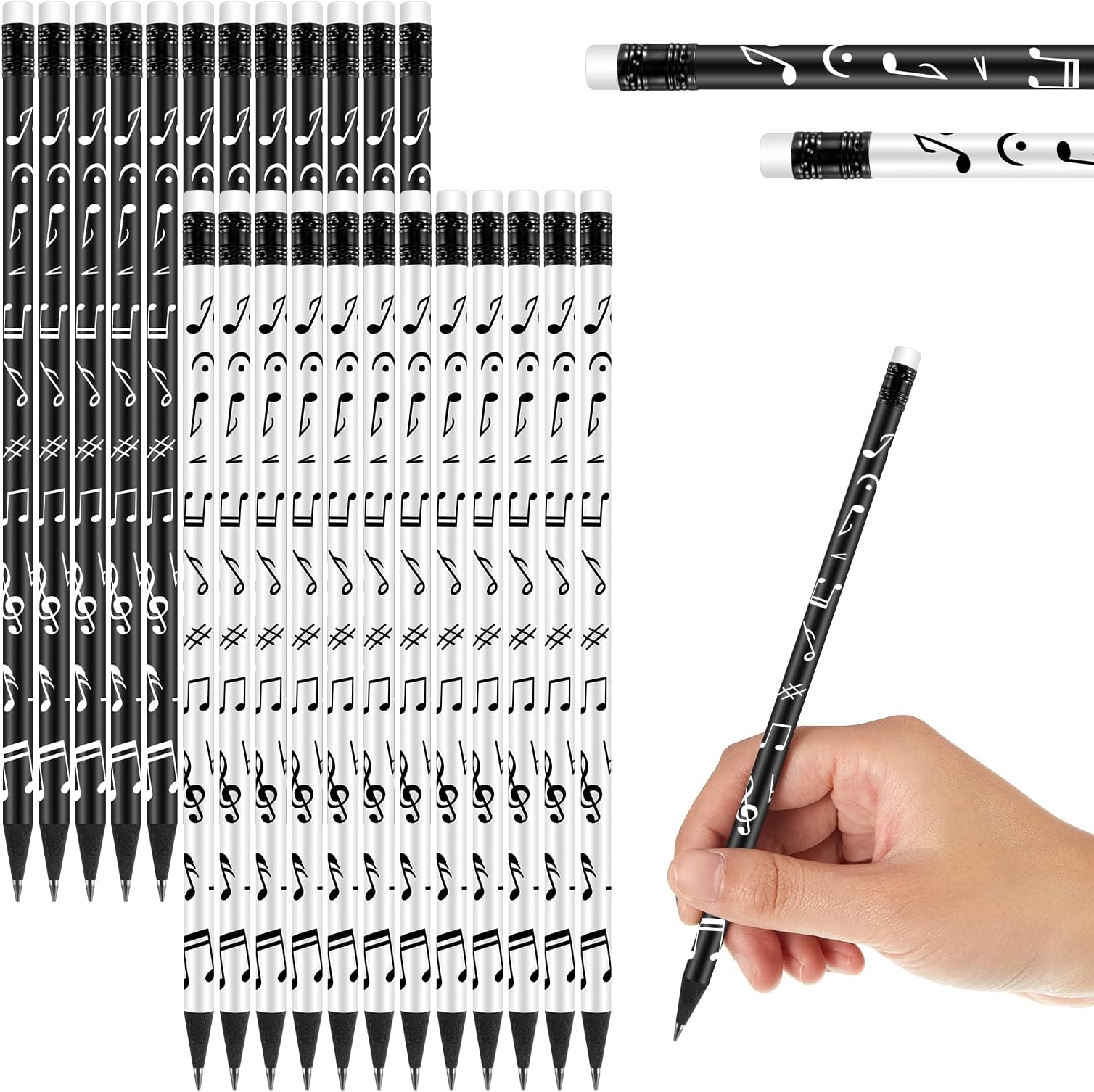 TaoBary 200 Pieces Music Pencils Music Note Piano Keyboard