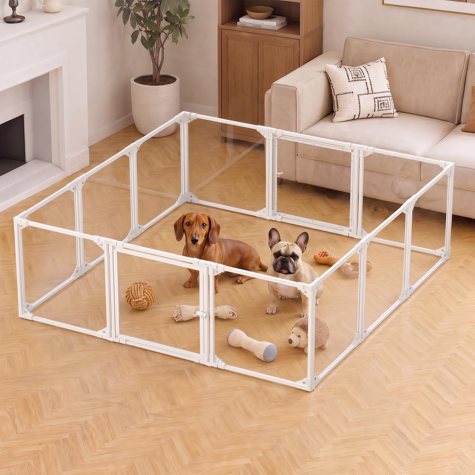 Gardner Pet Przezroczysta akrylowa obudowa dla psa z metalową ramą-12 sztuk