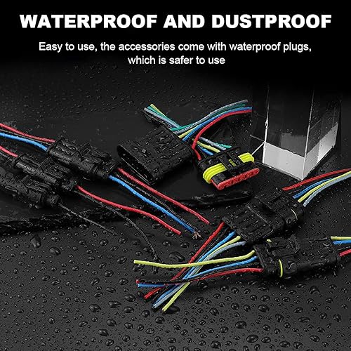 Miniatura 3 de 708 unidades, 43 kits de conectores de cable impermeables, kit de conectores eléctricos automotrices, terminales de enchufe para automóvil,
