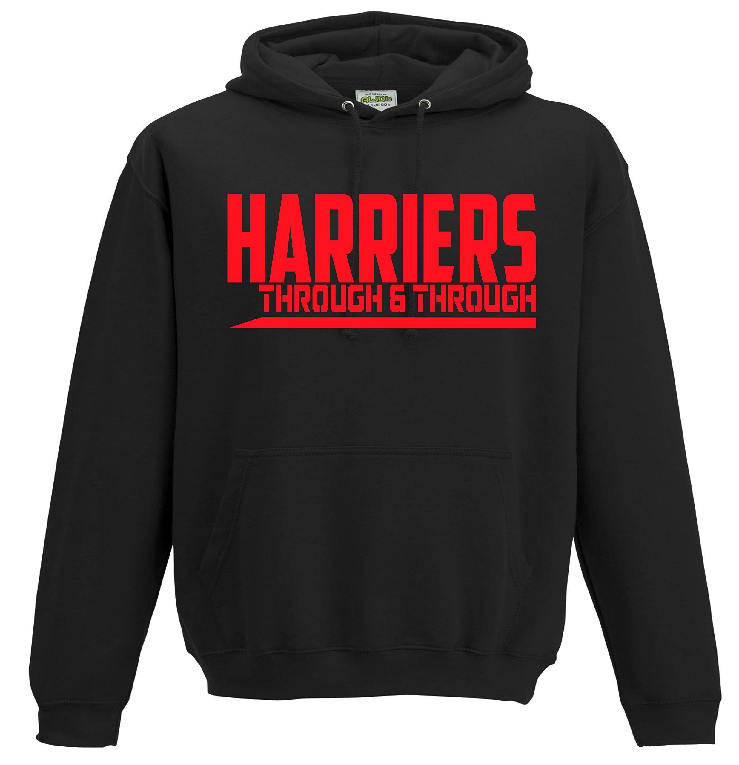 AmeliaGouldApparel Kidderminster Harriers Through & Through Premium Mens Hoodie Medium Black