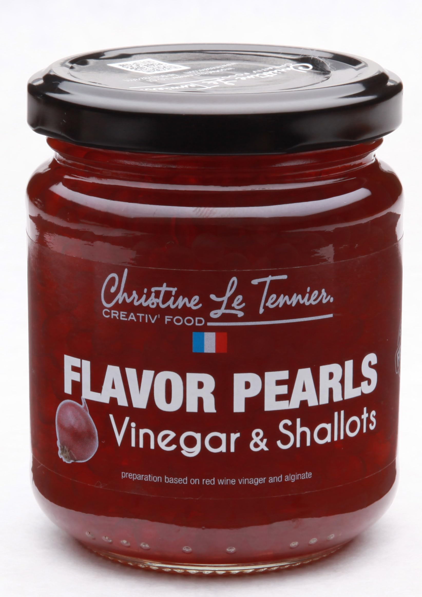 Christine Le Tennier Vinegar & Shallots Flavor Pearls - 6 Packs of 7 oz Each, Imported from France, Non-GMO, Ready-to-Use Gourmet Topping