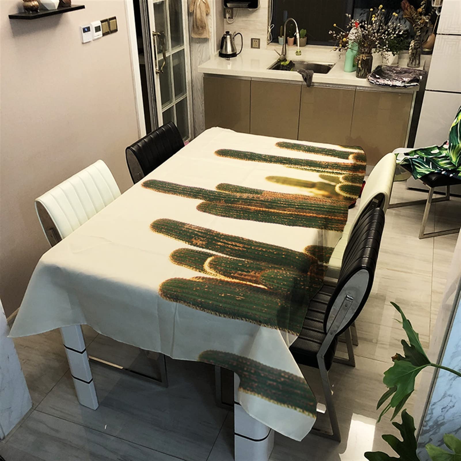 Nappe cactus imperméable et anti-chaleur pour protection de table de cuisine