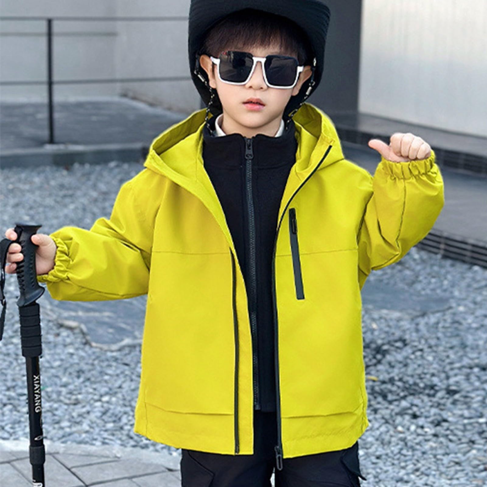 Giacca a vento per bambini Giacca a vento per ragazzi Casual Scuola Antivento Cappotto con cappuccio Escursionismo all'aperto Giacca Calda Classica Giacca