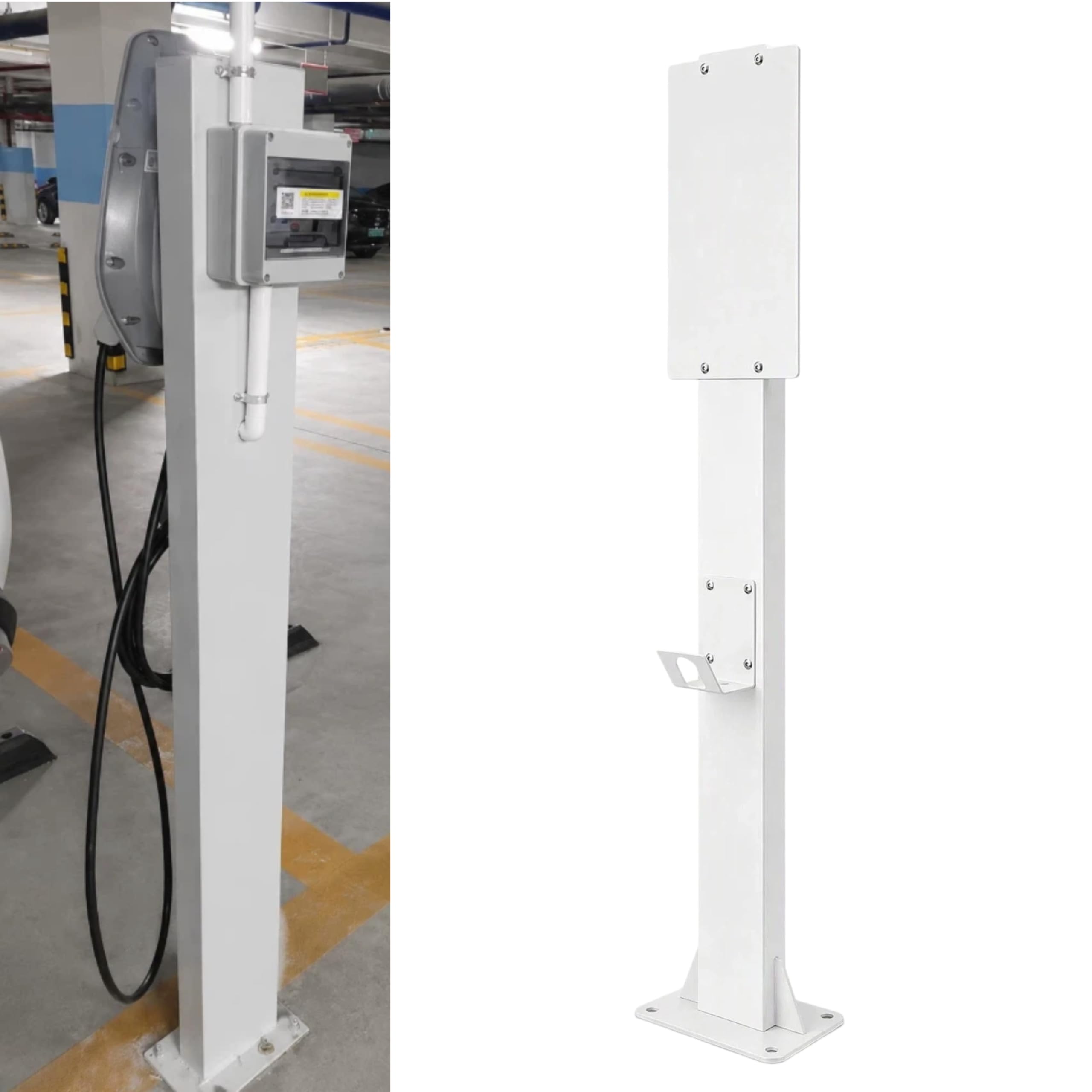 Soporte de Carga EV Accesorios para estación Carga，White：120cm/47.24in