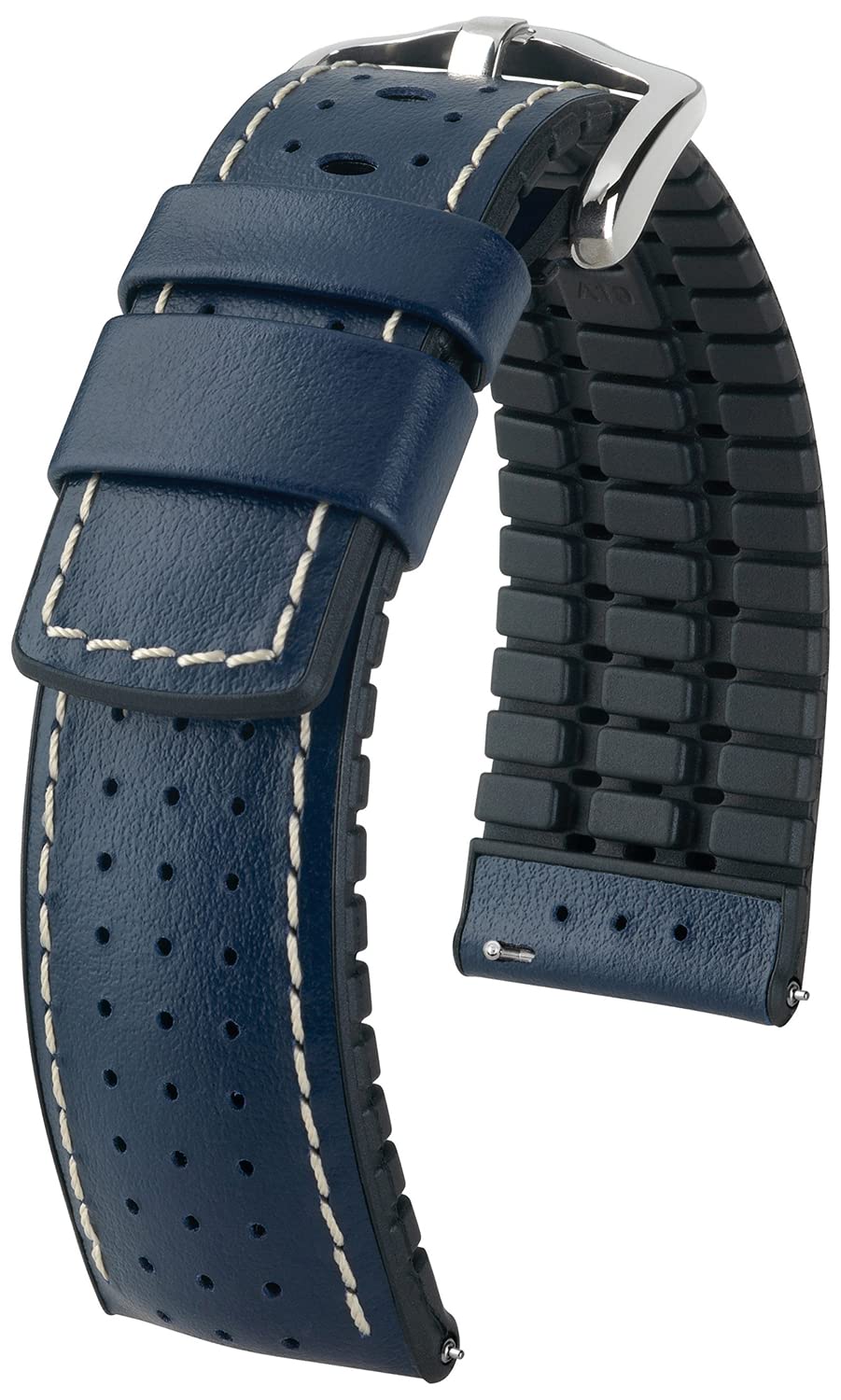 HIRSCH Bracelet de montre Tiger L - gelochtes Cuir de veau - sportif/respirant