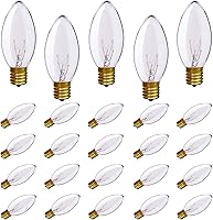 Vista 11 de Paquete de 25 bombillas C9 de cerámica verde de repuesto, bombilla de luz vintage incandescente para guirnalda de San Patricio, bombillas de luz