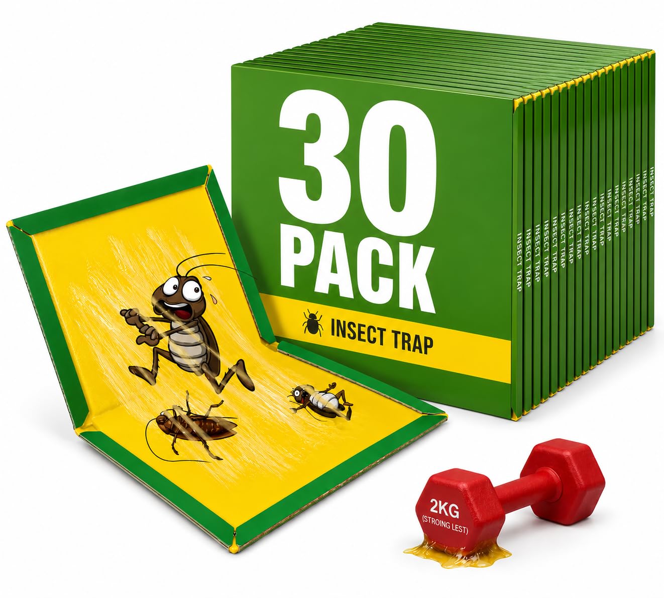 Glue Trap Sticky Pads Traps Boards strong Stickiness ousehold Pest Sticky Boards strong for Indoor Home (30)