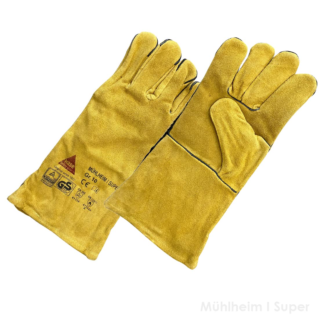 Hase Schweißerhandschuhe Mühlheim-I-Super Größe 12, Rindspaltleder 6 Stk