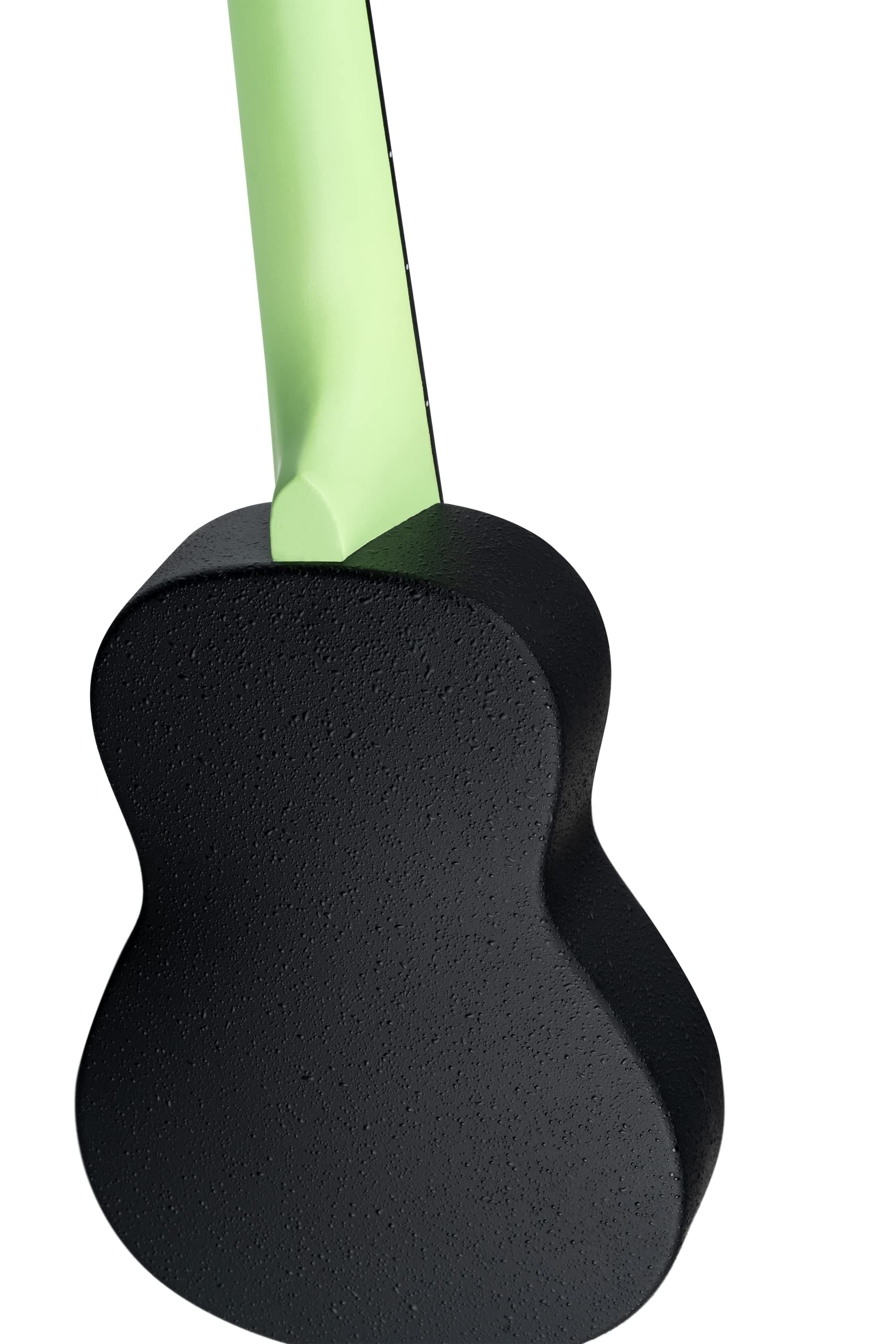 Ortega Guitars Ukelele Soprano verde - Keiki K2 - Kit de inicio incluye afinador, correa, 5 púas medianas y bolsa de dibujo - pastel/tomatillo (K2-TMO)